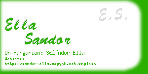 ella sandor business card